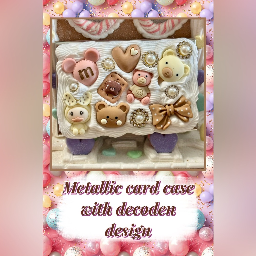 Decorative Card Case with Cute Charms